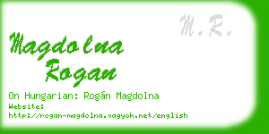 magdolna rogan business card